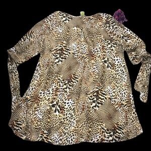 Spin U.S.A. Leopard Print Alissa Curvy Dress Size 1XL